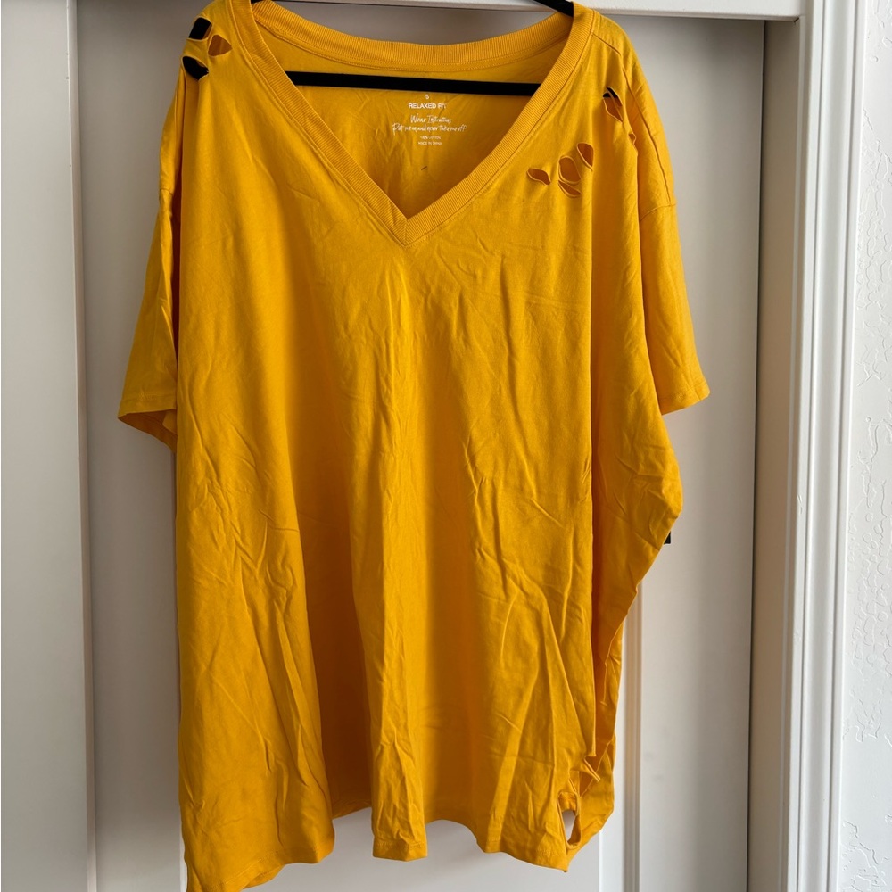 Torrid Golden Yellow Short Sleeve Tee